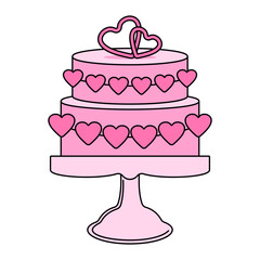 Wedding Cake Icon Perfect to complement the design of weddings, engagements, celebrations of love and more