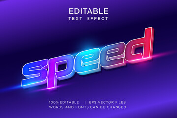 Editable Modern 3D Text Effect – Gradient Chrome Typography Vector Design