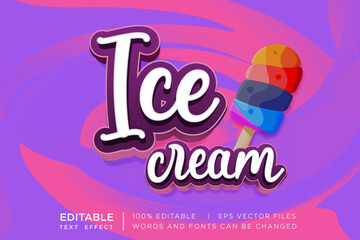 Editable Modern 3D Text Effect – Gradient Chrome Typography Vector Design