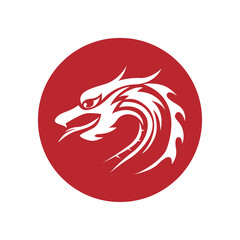 Mystical Dragon Icon of Ancient Lore and Power