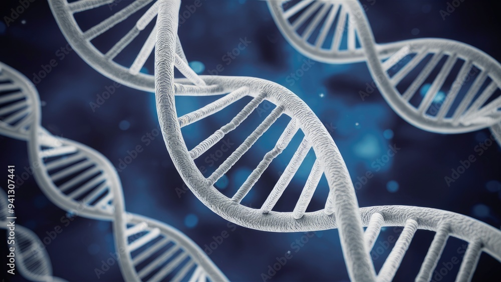 Aufkleber 3d rendering of circular dna with a focus on skincare and biomedical concepts. 3d illustration.
