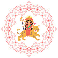 navratri indian festival vector illustration