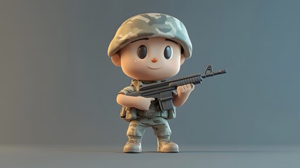 soldier with gun