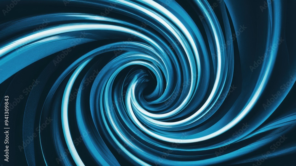 Poster abstract design of swirling and twisting wave patterns reflecting popular science, education, and re