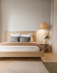 Home Mockup in Modern Bedroom Interior Background - 3D Render