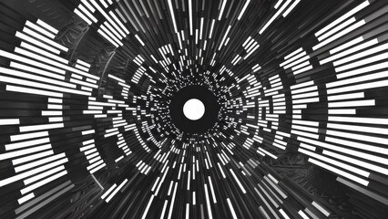 Abstract Illustration of Black and White Striped Lines Background