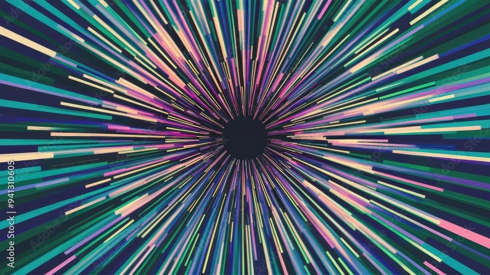 Poster abstract motion background with colorful blur and glitch effects, dynamic lines and stripes design