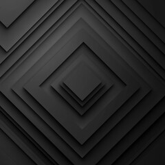 Obraz premium Abstract Black Geometric Pattern with Depth and Shadows