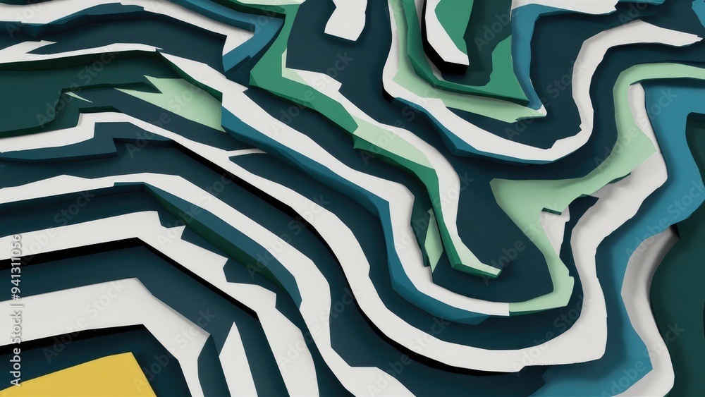 Poster abstract topographic contour line pattern for design applications