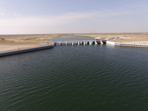 Dam on the Small Aral Sea (Kazakhstan)