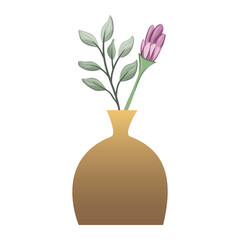 Watercolor Flower in Vase Illustration perfect for your design need, for invitation pattern, and border