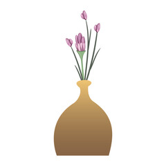 Watercolor Flower in Vase Illustration