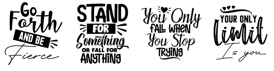 Classic Inspirational Typography, Hand Lettering Pack Vector Illustration for Postcard, Presentation, Bookmark