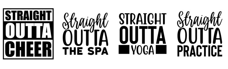 Minimalist Fitness Gym Calligraphy, Typographic Emblems Pack Vector Illustration for Greeting Card, Motion Graphics, Vouchers