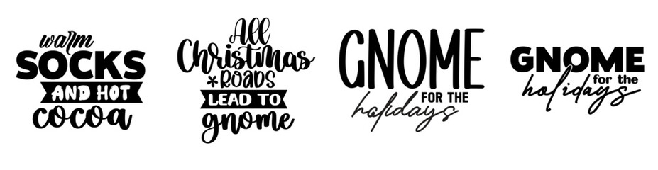 Modern Christmas Winter Inscriptions, Calligraphy Collection Vector Illustration for Infographic, Social Media Post, T-Shirt Design