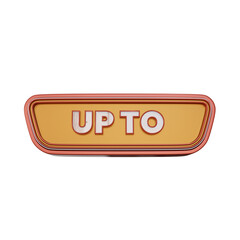 Up To 3d render. Up To 3d Sign Promotion