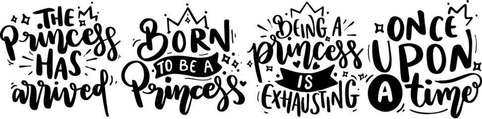 Elegant Procreate Typographic Emblems, Hand Lettering Collection Vector Illustration for Vouchers, Flyer, Poster