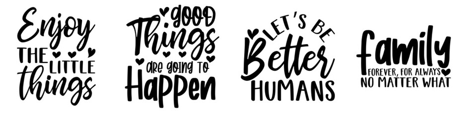 Creative Positive Invitation, Phrases Pack Vector Illustration for Printing Press, Bookmark, Announcement