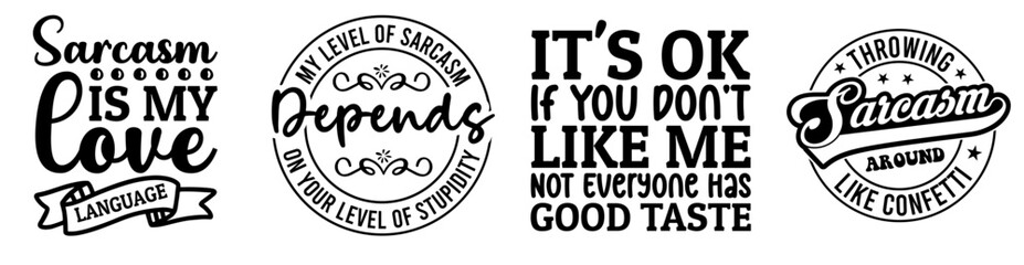 Classic Funny Phrases, Hand Lettering Collection Vector Illustration for Gift Card, Newsletter, Brochure