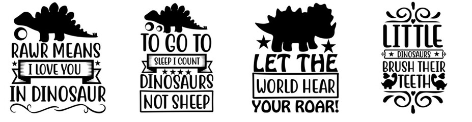 Vibrant Dinosaur Calligraphic Lettering, Calligraphy Collection Vector Illustration for Magazine, Vouchers, Printable © David