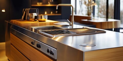 Ethically Produced Contemporary Kitchen Design with Innovative Gadgetry and Sleek Aesthetics 