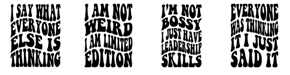 Decorative Retro Funny Typographic Emblems, Labels And Badges Set Vector Illustration for Infographic, Logo, Poster