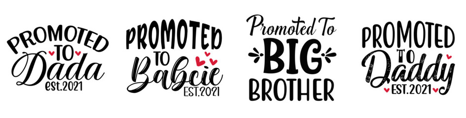 Elegant Pregnancy Calligraphic Lettering, Typographic Emblems Pack Vector Illustration for Infographic, Advertisement, T-Shirt Design