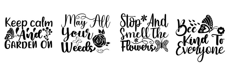 Colourful Garden Labels And Badges, Calligraphy Pack Vector Illustration for Packaging, Vouchers, Book Cover