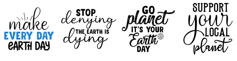 Modern Earth Trendy Retro Style Illustration, Calligraphic Lettering Pack Vector Illustration for Printing Press, Logo, Advertising