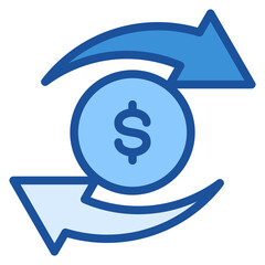 Transaction Blue Icon