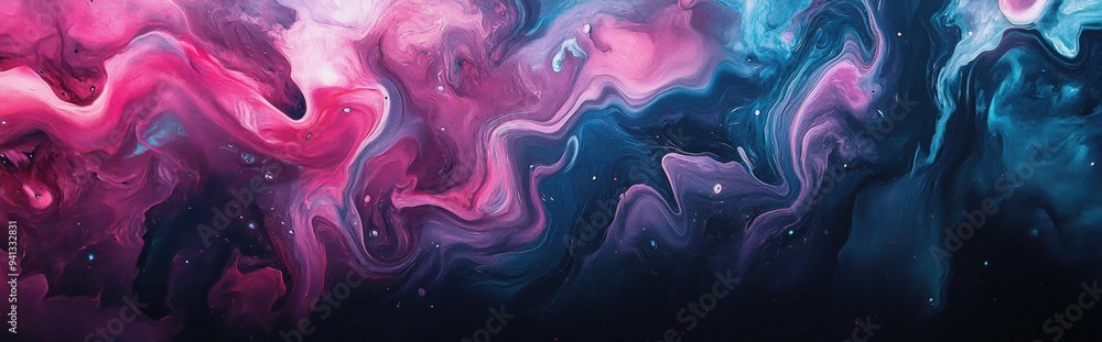 Poster vivid ink textured canvas in pink purple and blue created using 3d cartoon rendering techniques idea