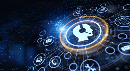 Technical Support Customer service business and technology concept.