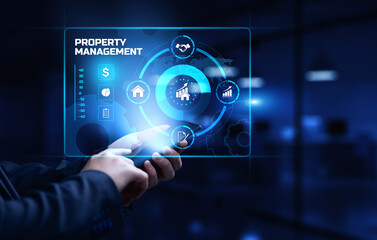 Property management Financial Real estate investment business concept.