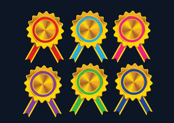 Elegant Award Ribbon Design Collection High Quality Customizable Templates for Ceremonies Competitions and Special Events