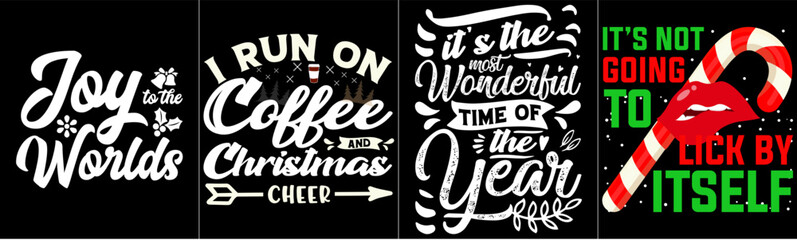 Cute Christmas Tshirt Design V Labels And Badges, Trendy Retro Style Illustration Collection Vector Illustration for Gift Card, Packaging, Poster