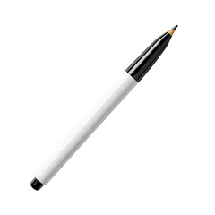 Sleek modern ballpoint pen with black and white design, idea for professional use or school supplies. High-quality pen for smooth writing.