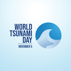 World Tsunami Day vector design template good for celebration usage. World Tsunami Day design. flat design. eps 10.