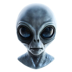 Alien face isolated on white background