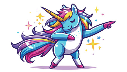 Cute Cartoon Unicorns isolated on white background. Cute unicorn line and color. Vector illustration for coloring books