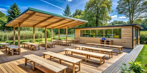 Obraz premium Sustainable outdoor classrooms