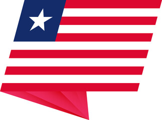 Liberia pin flag
