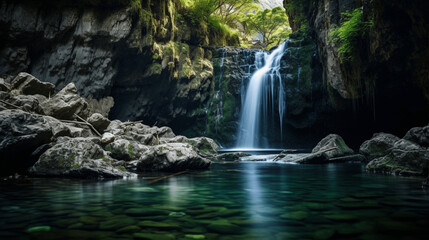 Fototapeta na wymiar waterfall in the forest