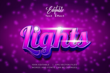 neon light editable text effect