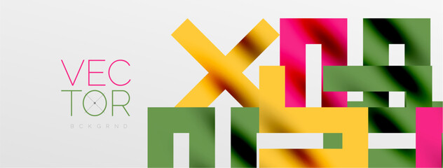 Colorful squares, lines minimal abstract background. Vector Illustration For Wallpaper, Banner, Background, Card, Book Illustration, landing page