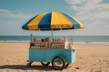 Ice cream mobile cart. 