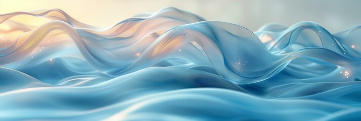 Fototapeta premium Beautiful Waves in the Ocean, Soothing Seascape, Tranquil Sea