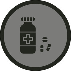 Pills Bottle Icon Design