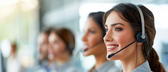 A cheerful customer service representative assists clients with professional support and dedication, ensuring satisfaction and solutions.