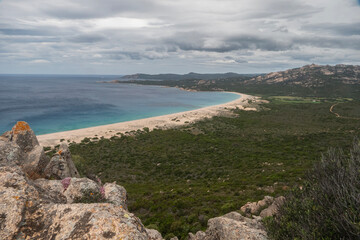 Roccapina summit. A view from the Look out Tower at Roccapina - Corsica