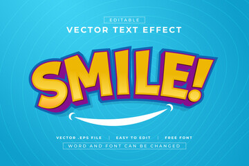 Smile editable text effect style